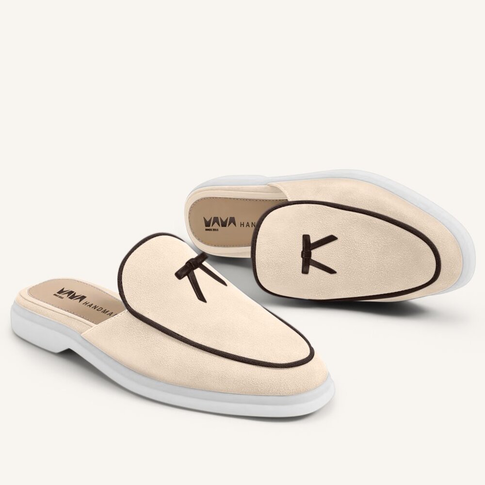 M.A.M.A. Bow Collection - Women's Mules Shoes | Beige